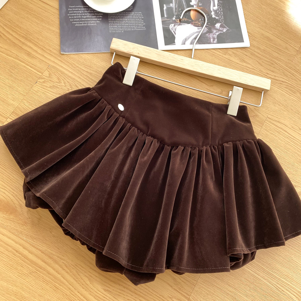 Winter skirt A-line short skirt for women