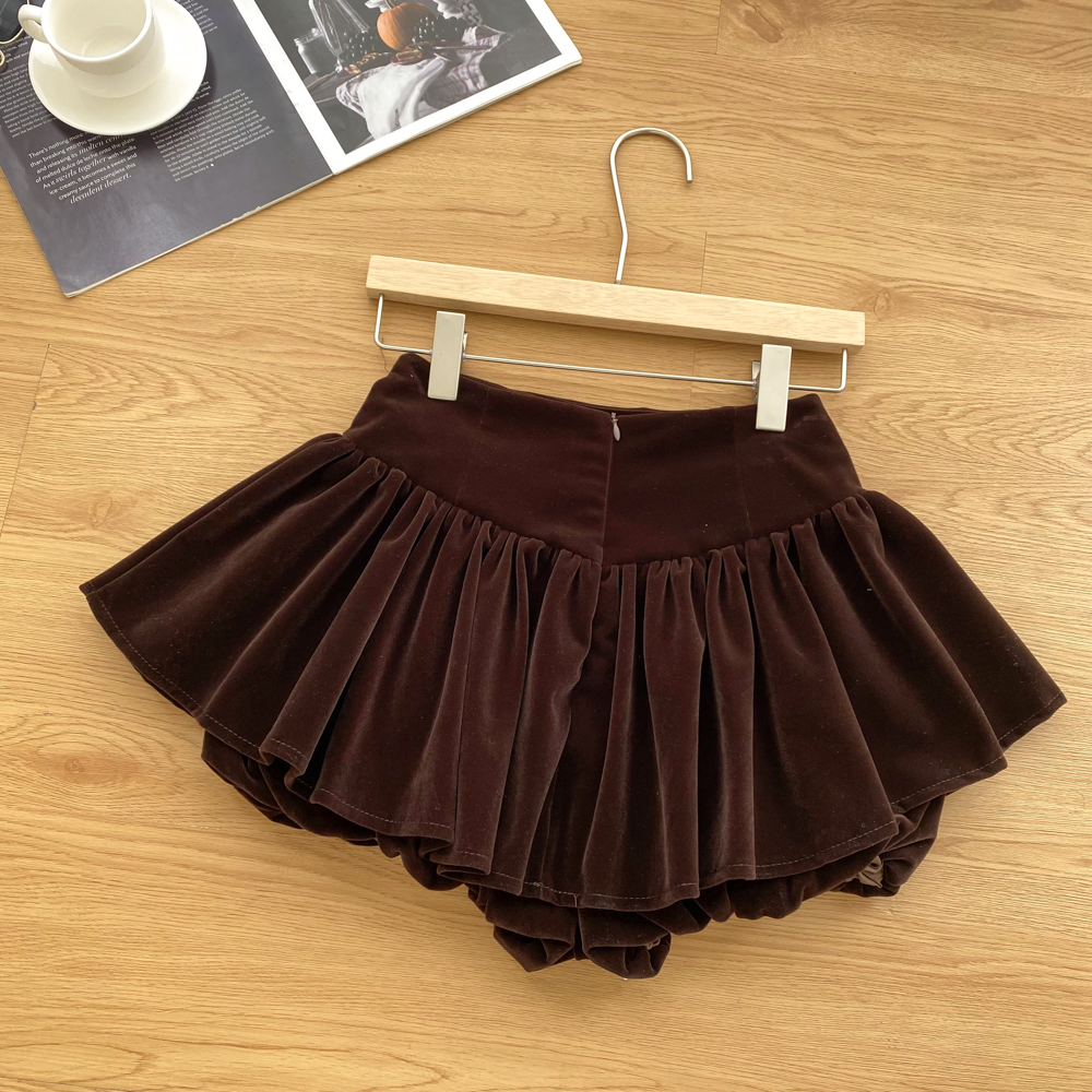 Winter skirt A-line short skirt for women