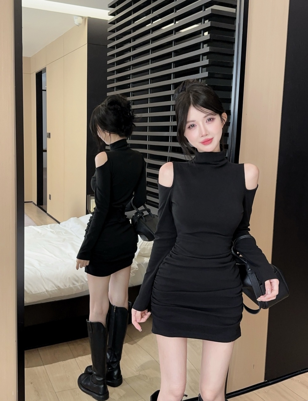 Package hip fashion spicegirl strapless dress for women