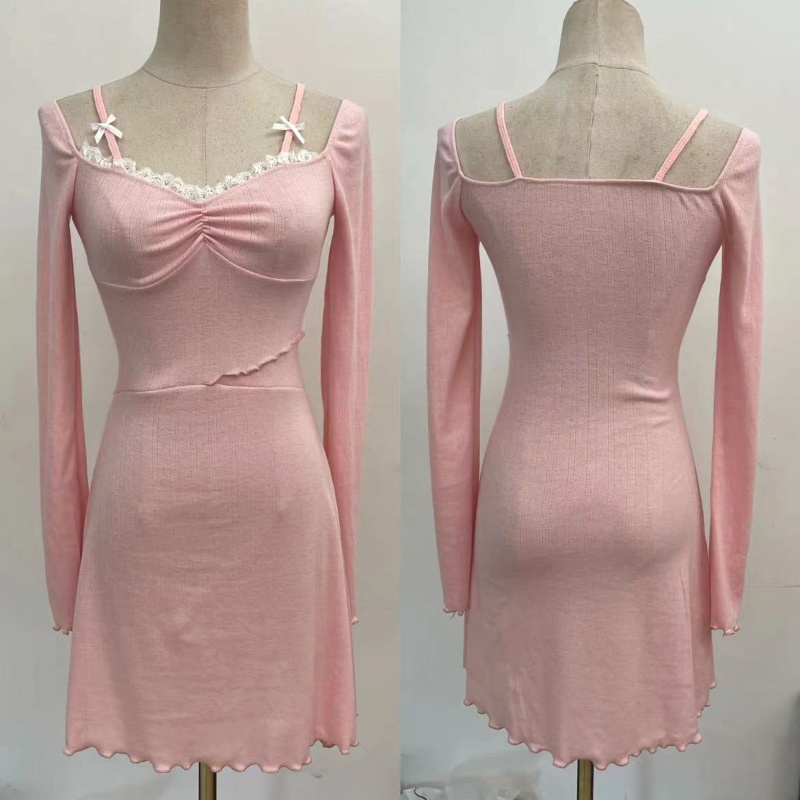 Hollow strapless fashion sling refreshing dress for women