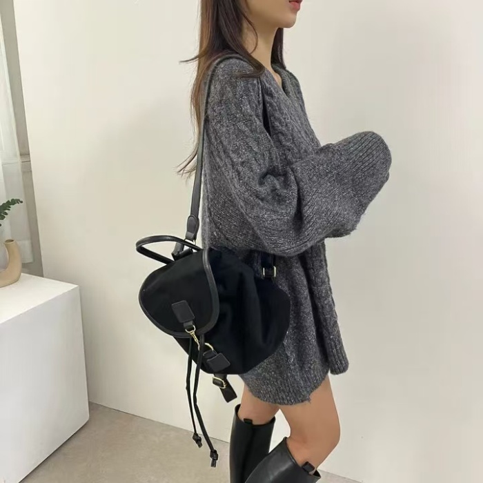 Long twist all-match Korean style pure sweater