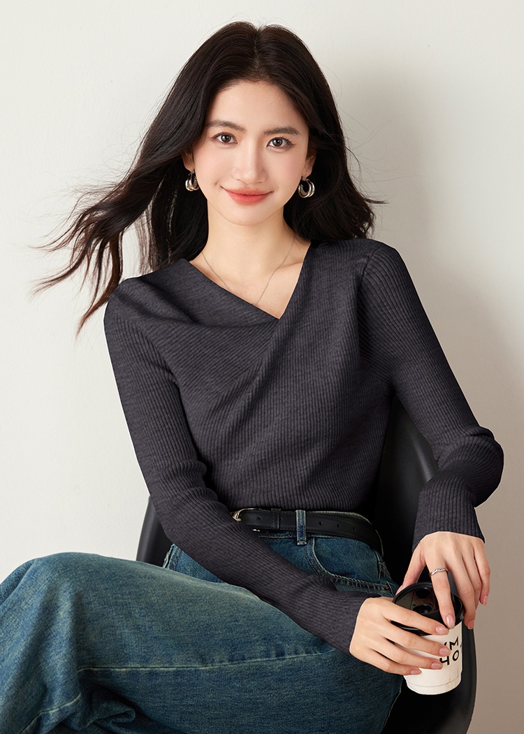 Slim unique sweater France style tops for women