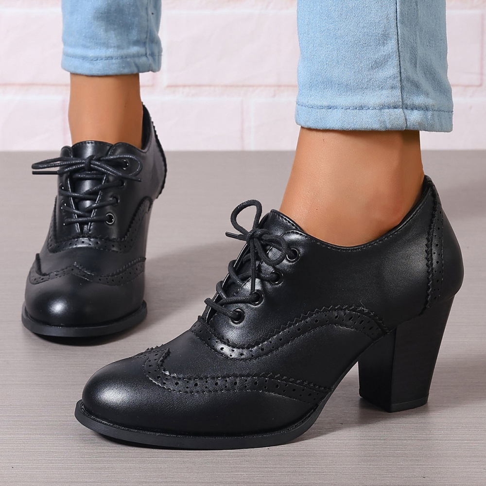 Round fashion shoes large yard leather shoes for women