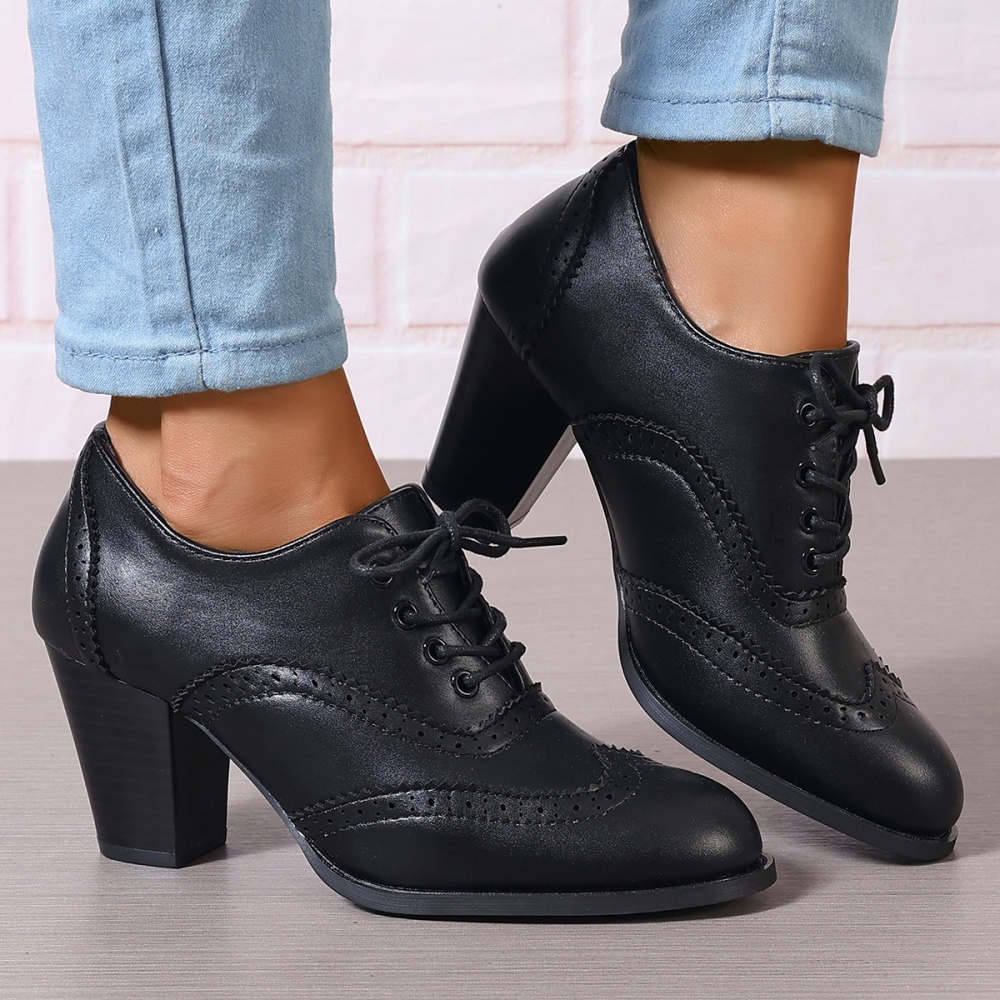 Round fashion shoes large yard leather shoes for women