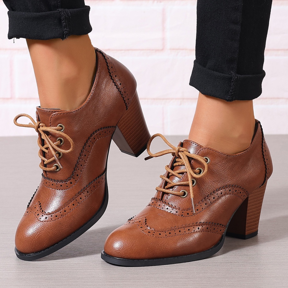 Round fashion shoes large yard leather shoes for women