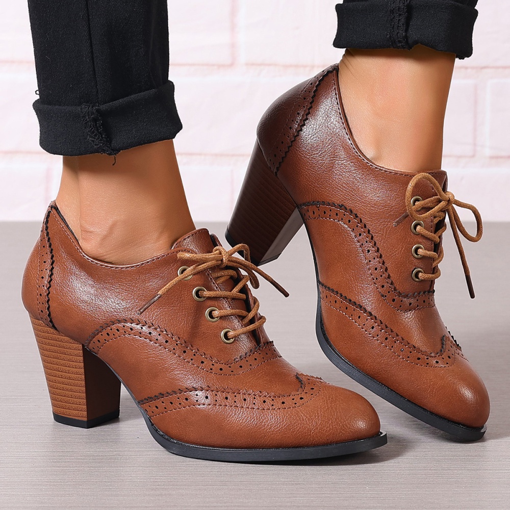 Round fashion shoes large yard leather shoes for women