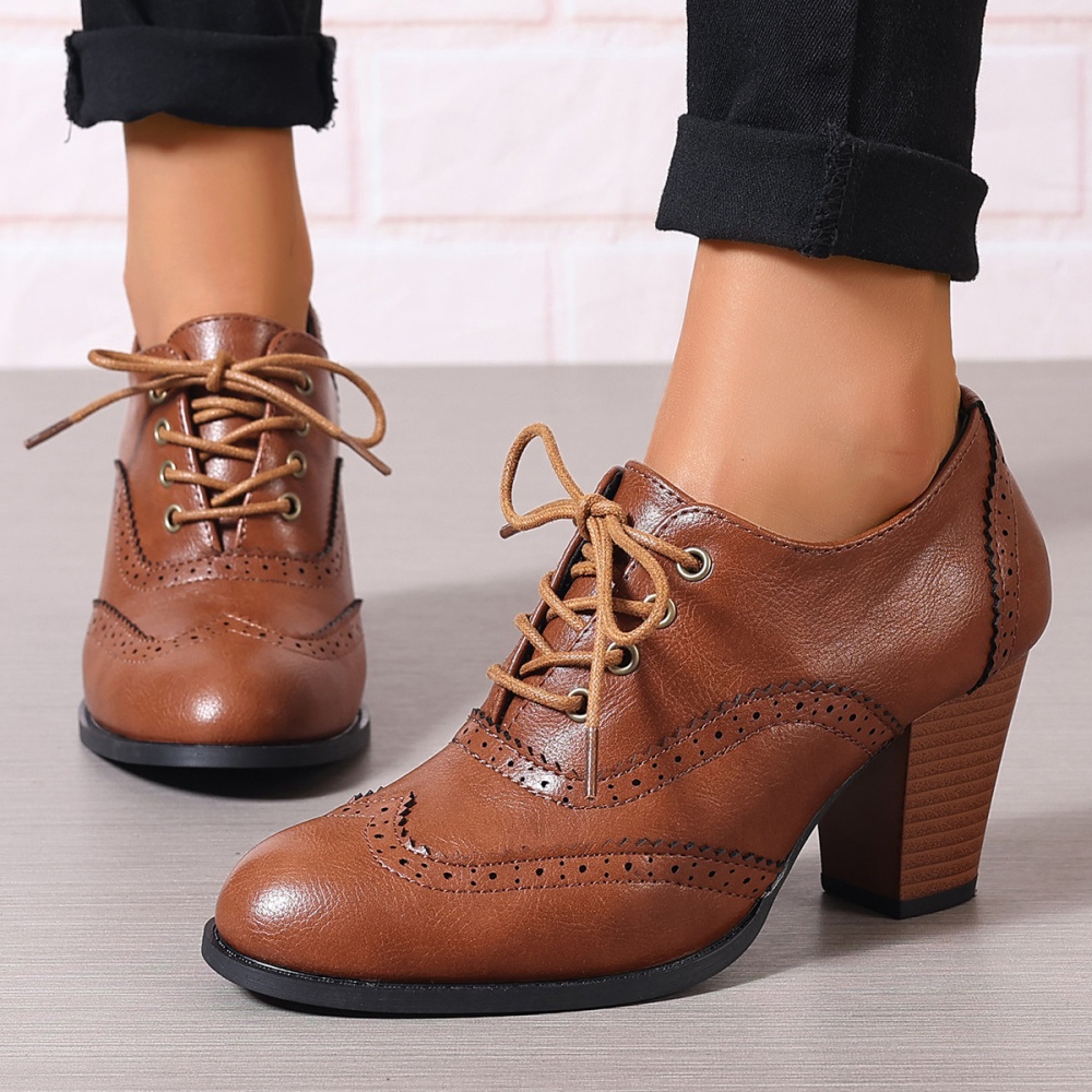 Round fashion shoes large yard leather shoes for women