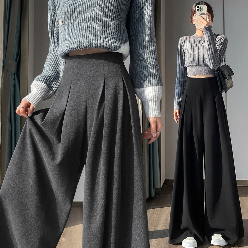 Mopping wide leg pants autumn and winter pants for women