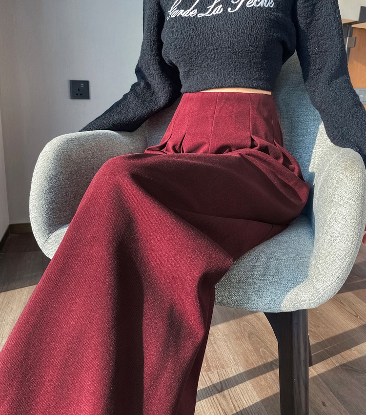 Mopping wide leg pants autumn and winter pants for women