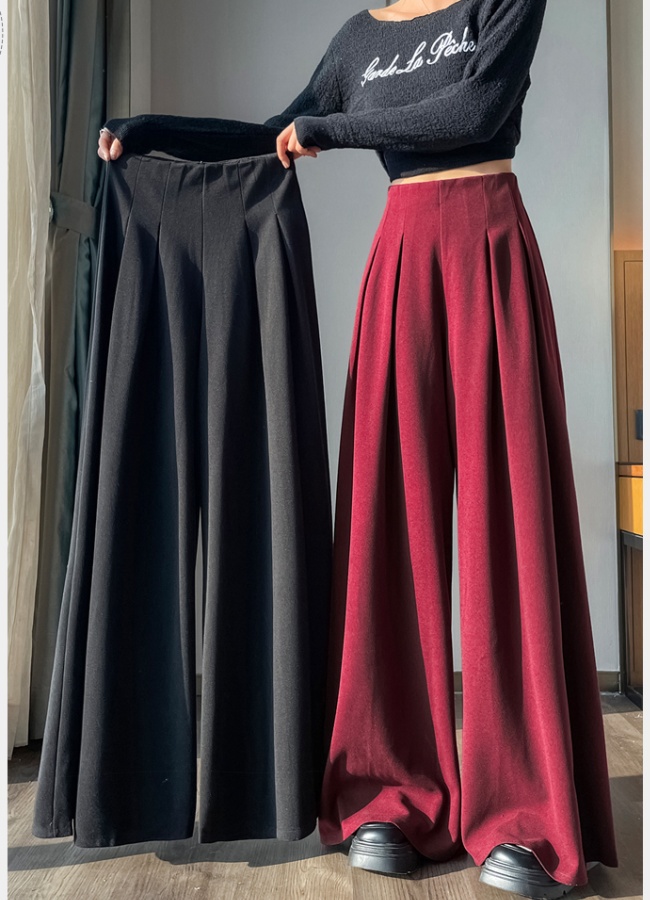 Mopping wide leg pants autumn and winter pants for women