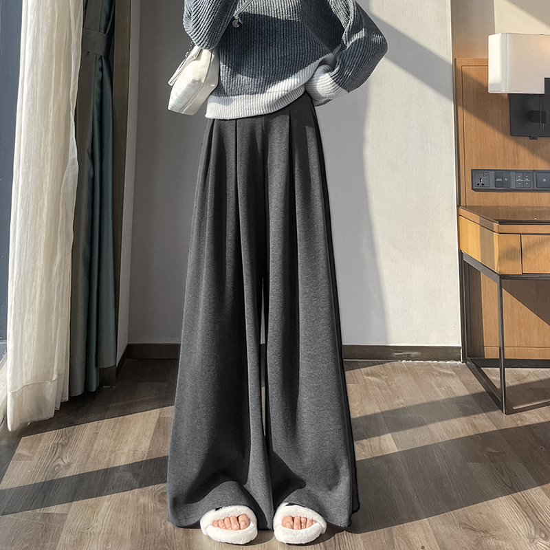 Mopping wide leg pants autumn and winter pants for women