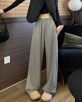 Drape wide leg long pants winter sports sweatpants for women