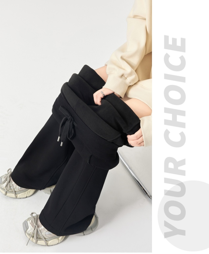 Winter wide leg pants Casual sweatpants for women