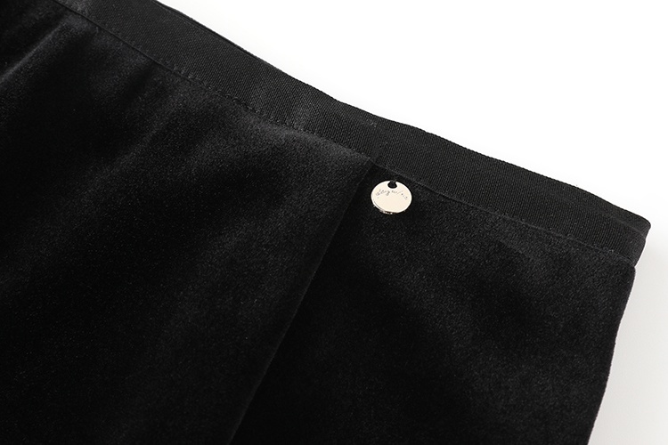 Plus velvet skirt slim one step skirt for women