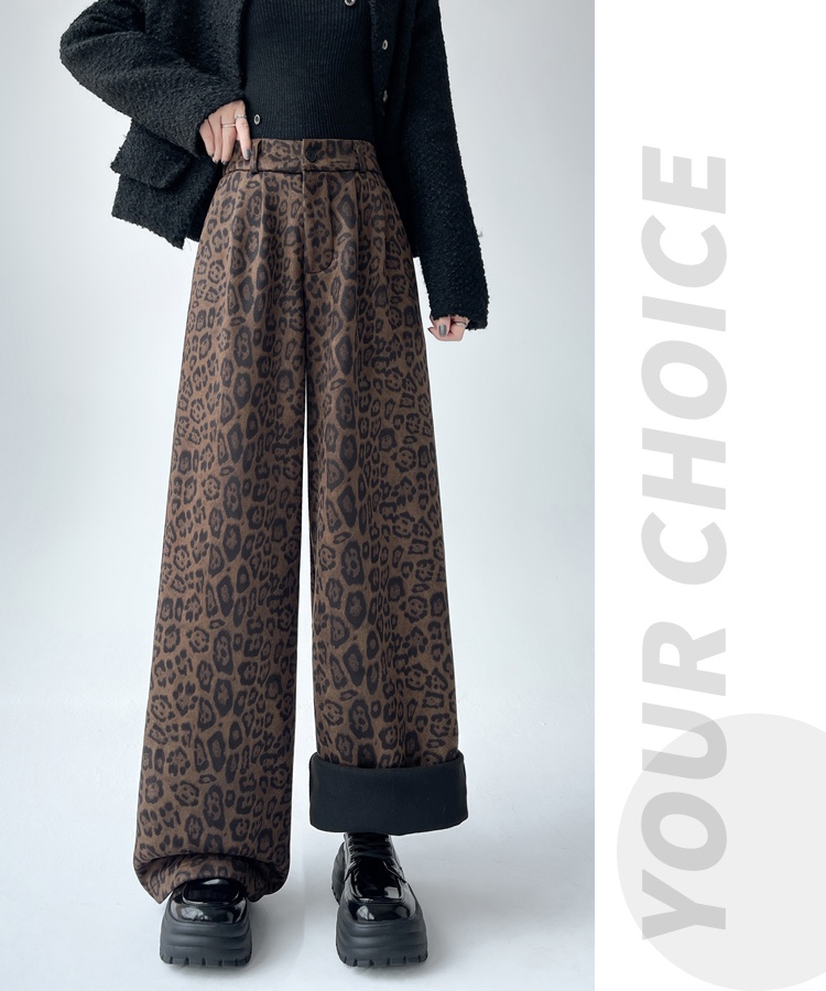 High waist winter pants loose business suit for women