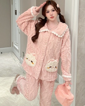 Large yard lovely pajamas sweet thick cardigan for women