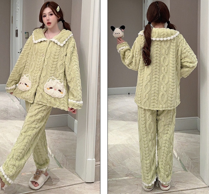 Large yard lovely pajamas sweet thick cardigan for women