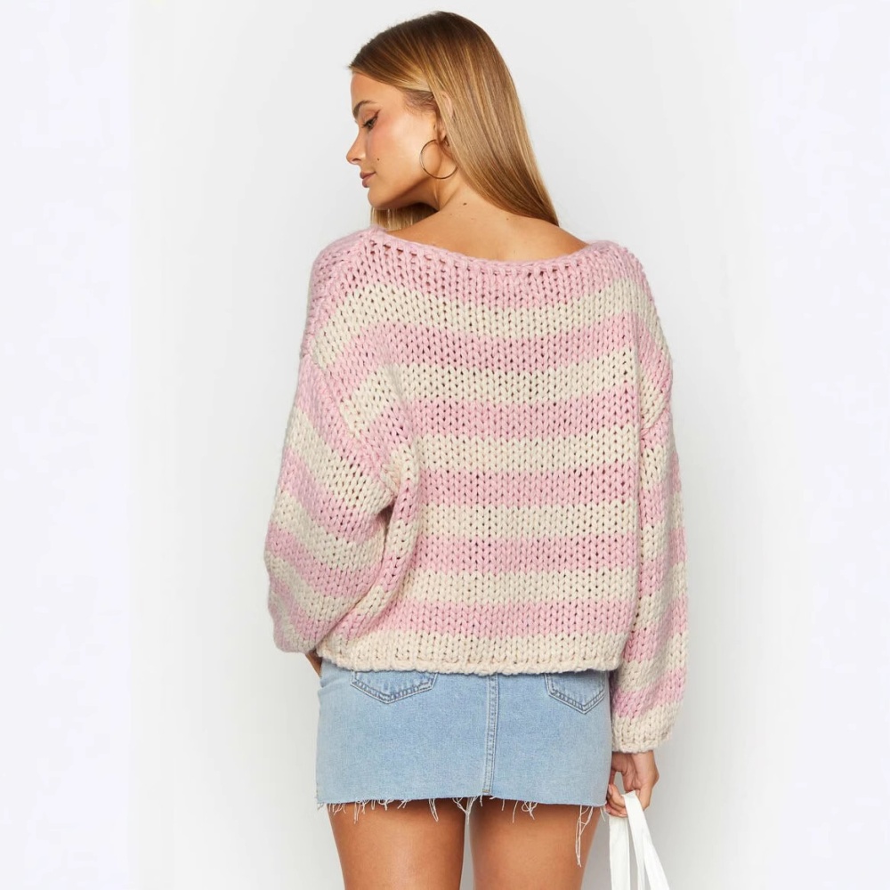 Sweet Casual mixed colors lazy sweater for women