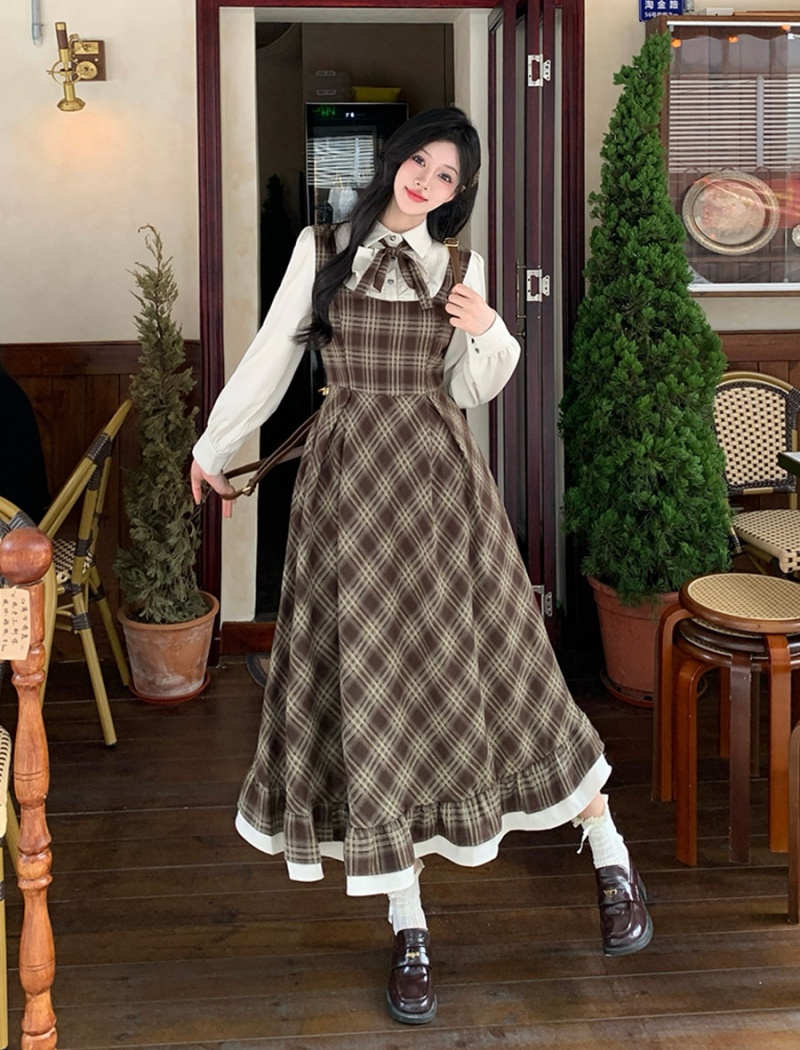 France style retro small fat large yard dress for women