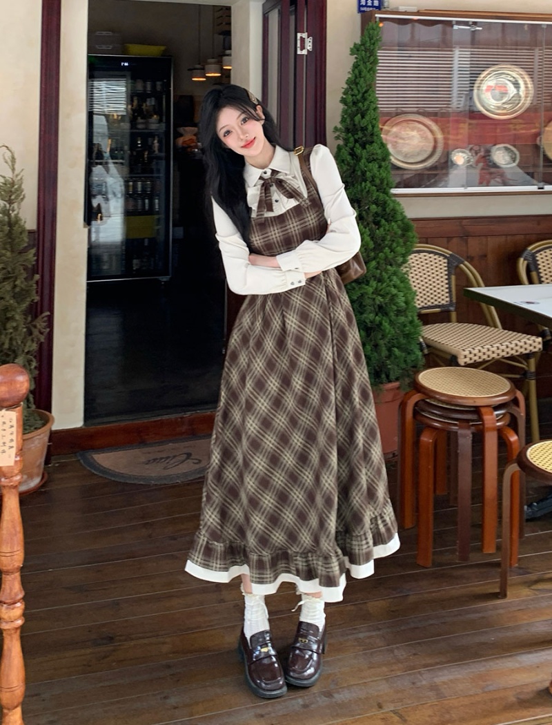 France style retro small fat large yard dress for women