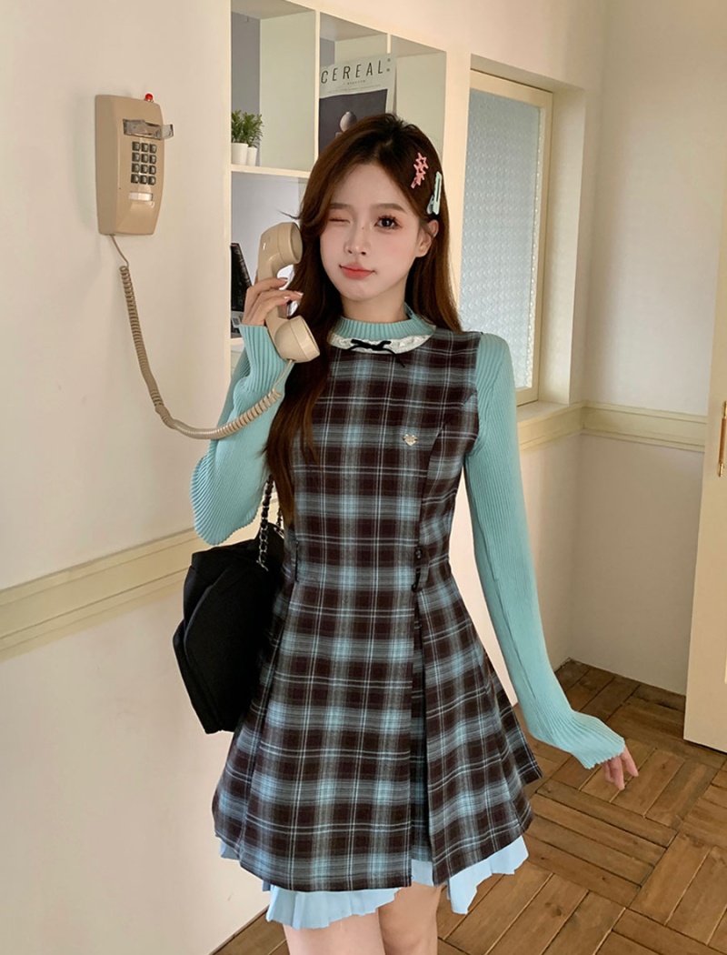 Korean style large yard dress 2pcs set for women