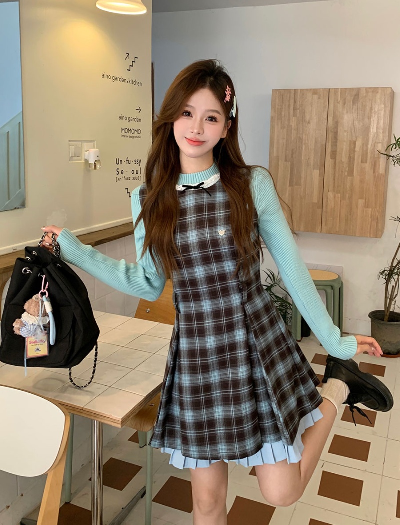 Korean style large yard dress 2pcs set for women