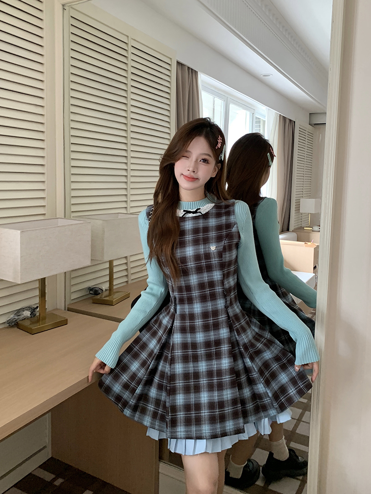 Korean style large yard dress 2pcs set for women