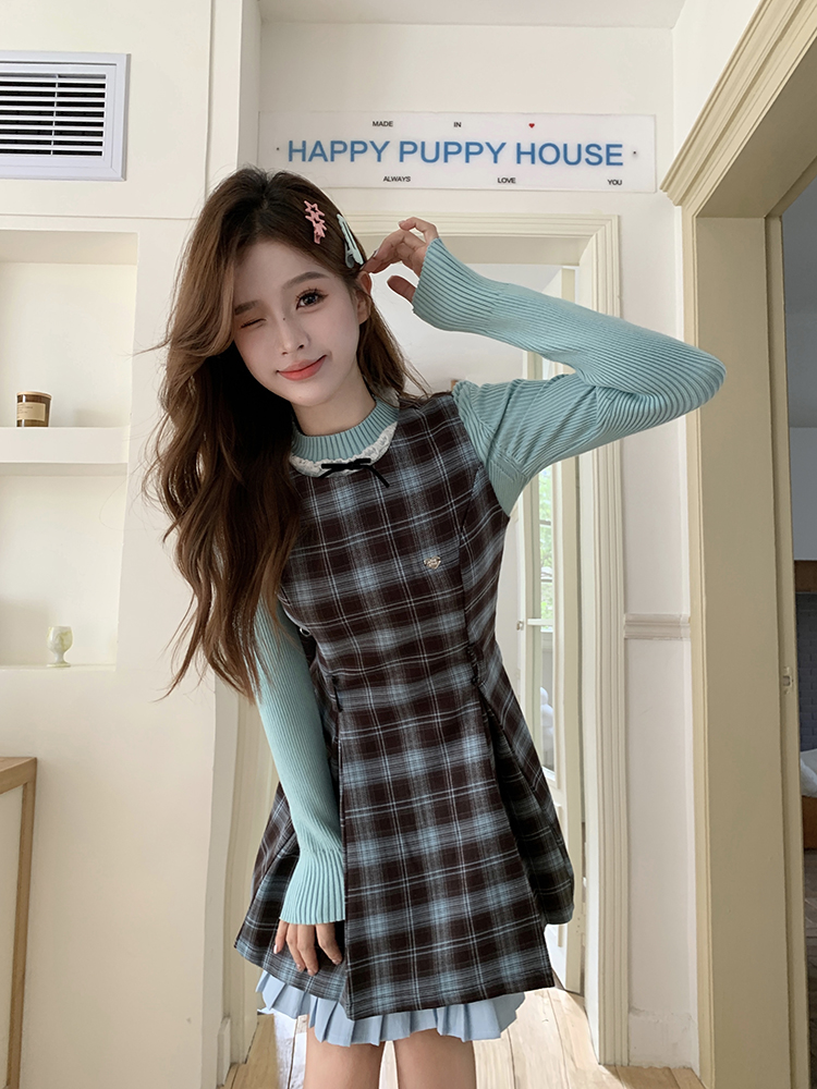 Korean style large yard dress 2pcs set for women