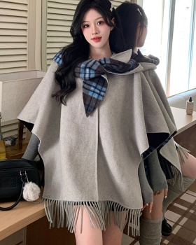 Autumn and winter woolen coat two-sided wear coat for women