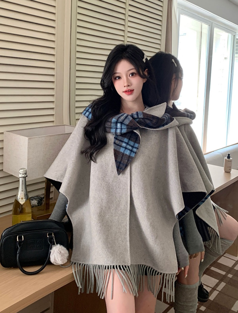 Autumn and winter woolen coat two-sided wear coat for women