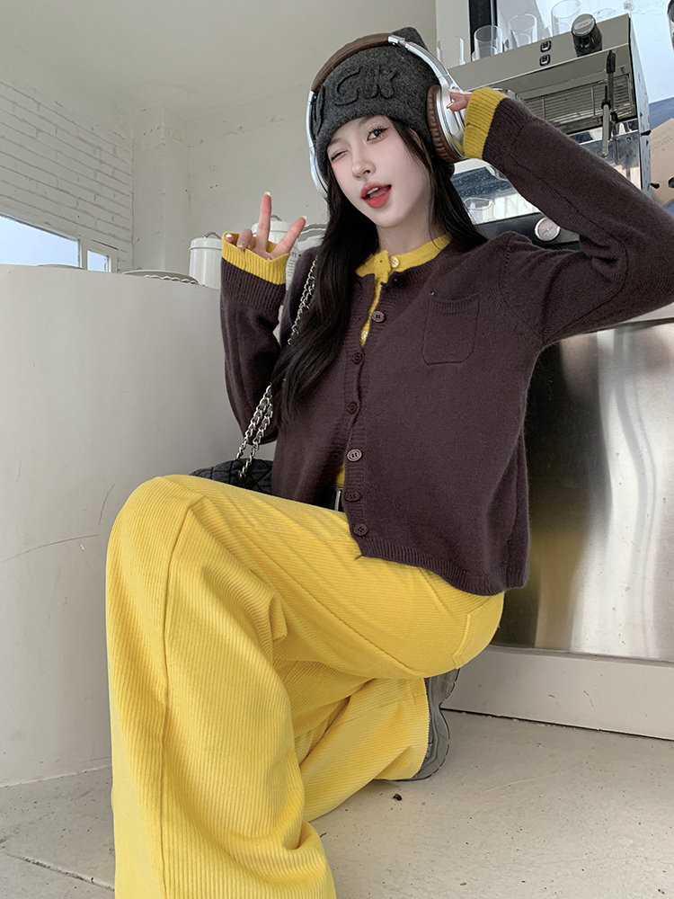 Fat autumn sweater fashion large yard pants 2pcs set