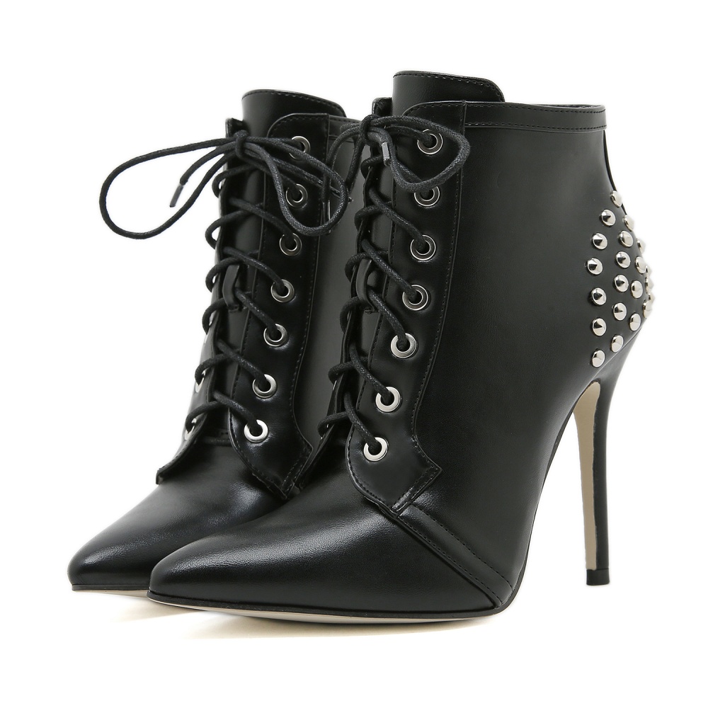 Locomotive pointed boots Punk style stilettos