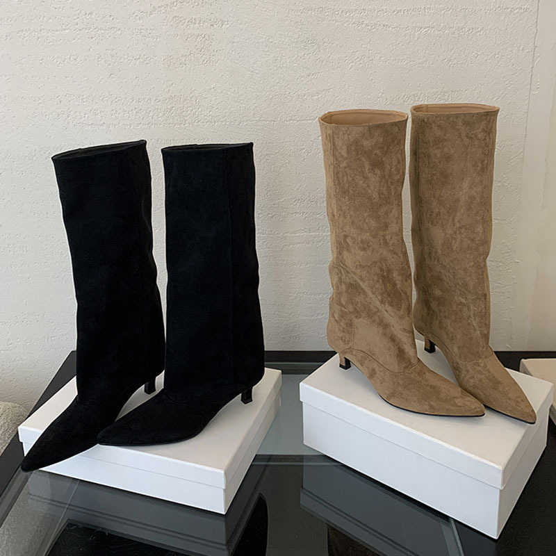 Fashion widen thigh boots high-heeled winter martin boots