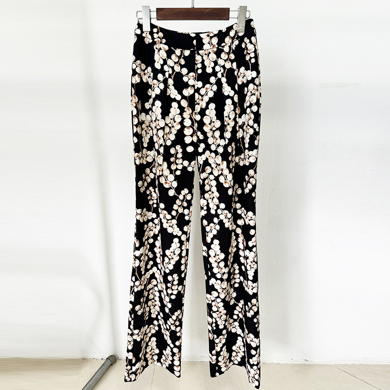 Metal fashion long pants printing jacket 2pcs set