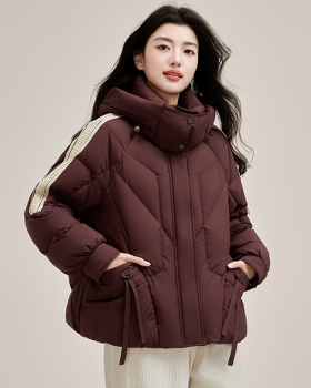 Winter hooded cotton coat loose thick coat for women