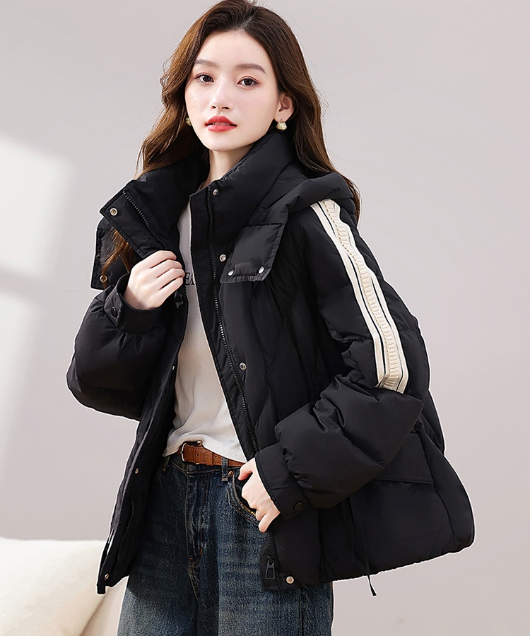 Winter hooded cotton coat loose thick coat for women