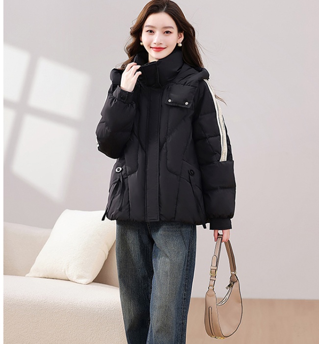 Winter hooded cotton coat loose thick coat for women