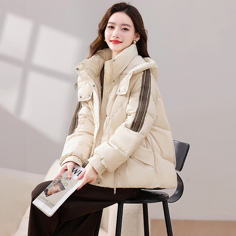 Winter hooded cotton coat loose thick coat for women