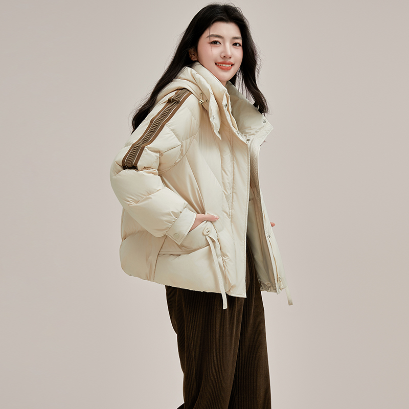 Winter hooded cotton coat loose thick coat for women