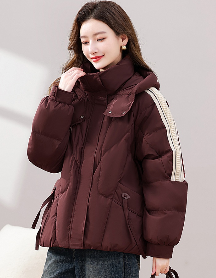 Winter hooded cotton coat loose thick coat for women