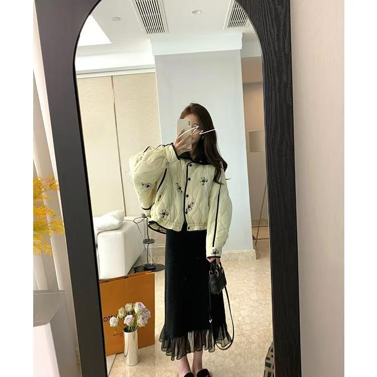 All-match chanelstyle cotton coat loose short coat