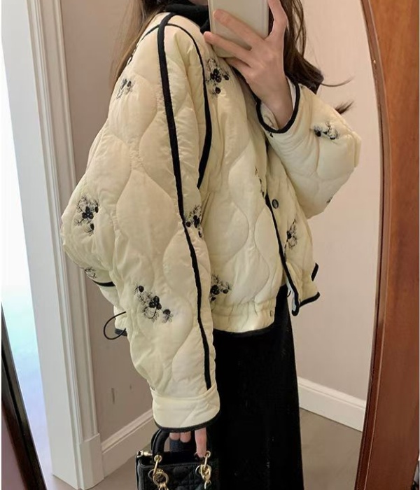 All-match chanelstyle cotton coat loose short coat