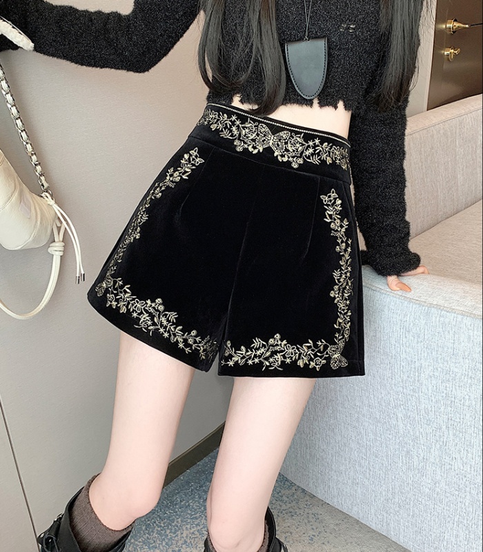 Autumn and winter A-line wide leg pants Casual shorts