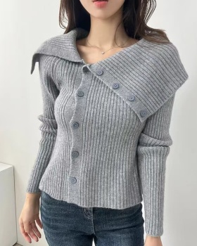 Temperament autumn and winter strapless sweater