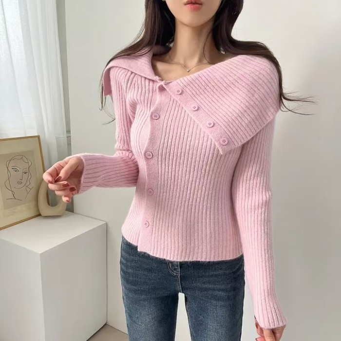 Temperament autumn and winter strapless sweater