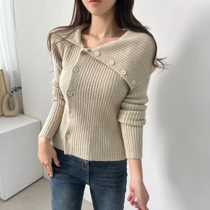 Temperament autumn and winter strapless sweater