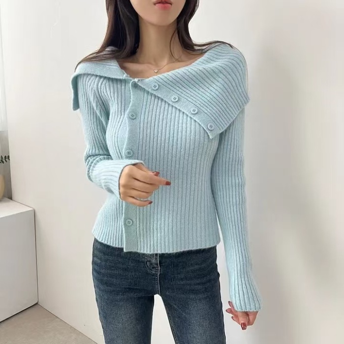 Temperament autumn and winter strapless sweater