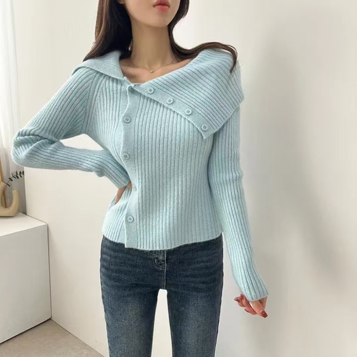 Temperament autumn and winter strapless sweater