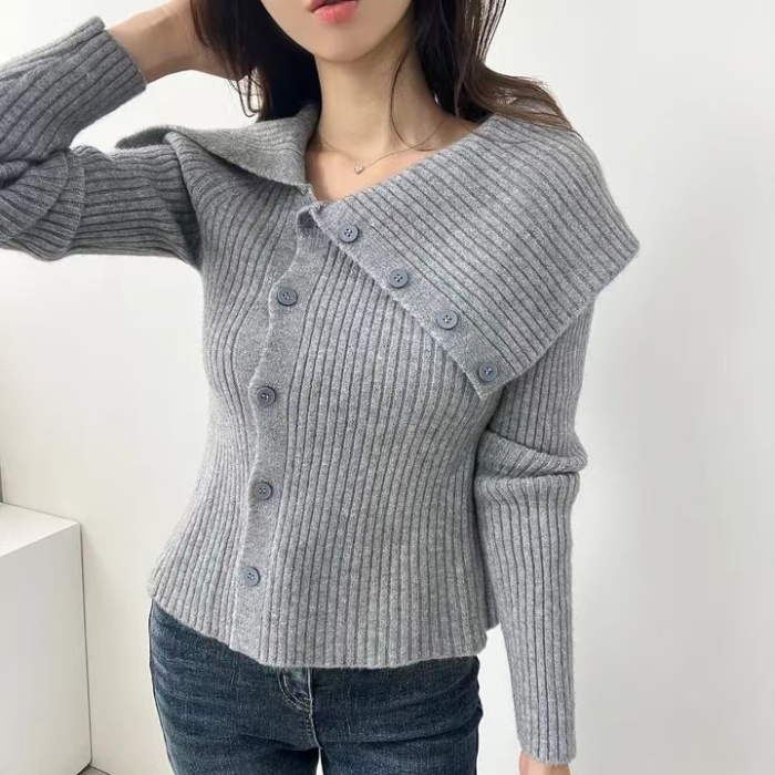 Temperament autumn and winter strapless sweater