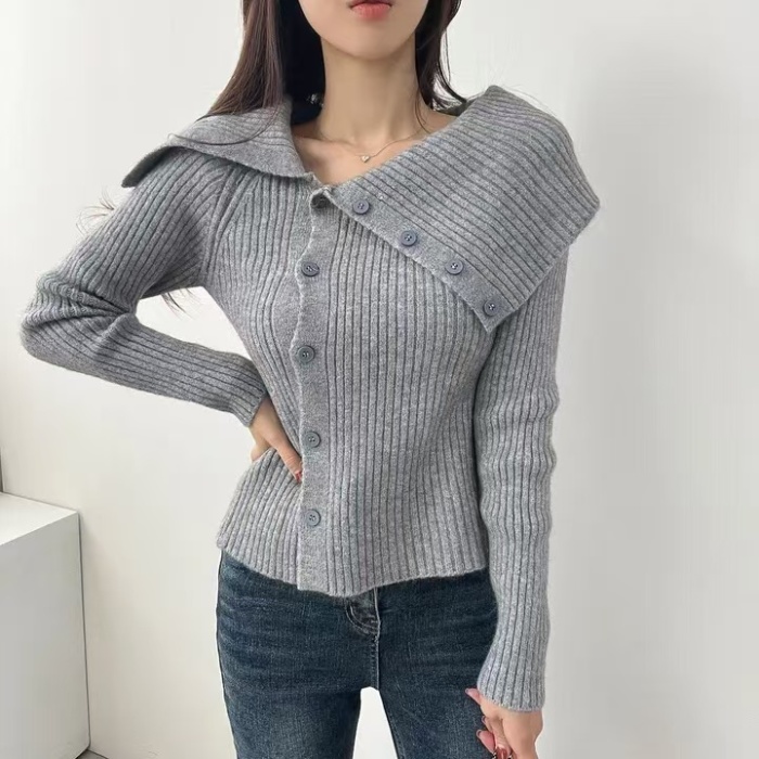 Temperament autumn and winter strapless sweater